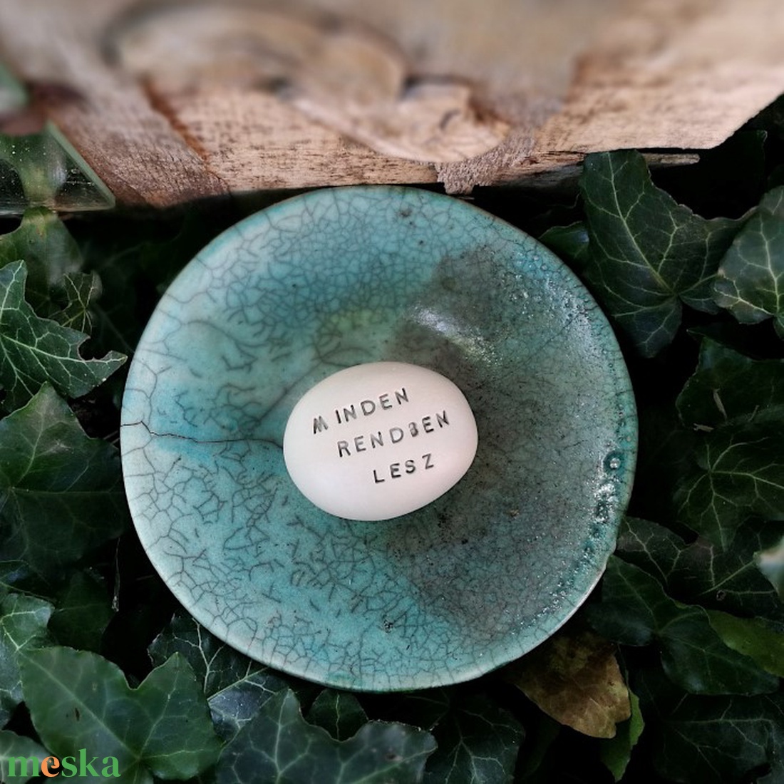MINDEN RENDBEN LESZ - Kerámia Varázskavics üzenettel, motivációs felirattal - esküvő - emlék & ajándék - köszönőajándék - Meska.hu