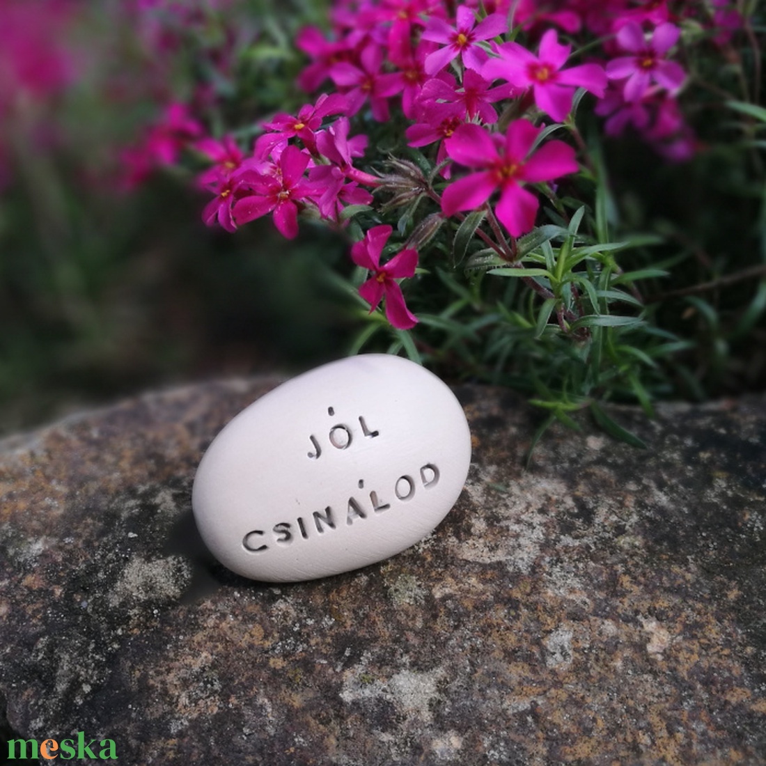 JÓL CSINÁLOD - Kerámia Varázskavics üzenettel, motivációs felirattal - esküvő - emlék & ajándék - köszönőajándék - Meska.hu