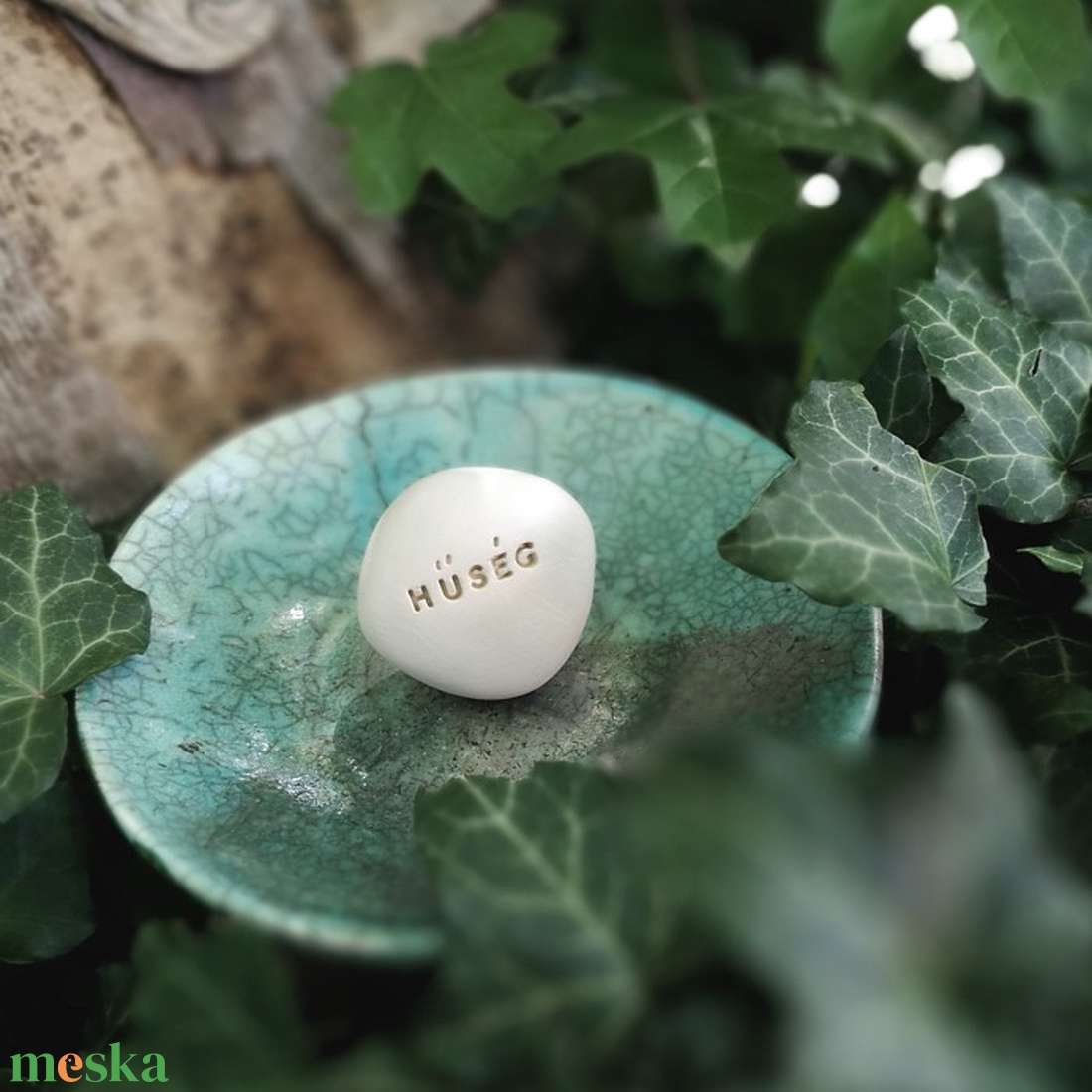HŰSÉG - Kerámia Varázskavics üzenettel, motivációs felirattal - esküvő - emlék & ajándék - köszönőajándék - Meska.hu