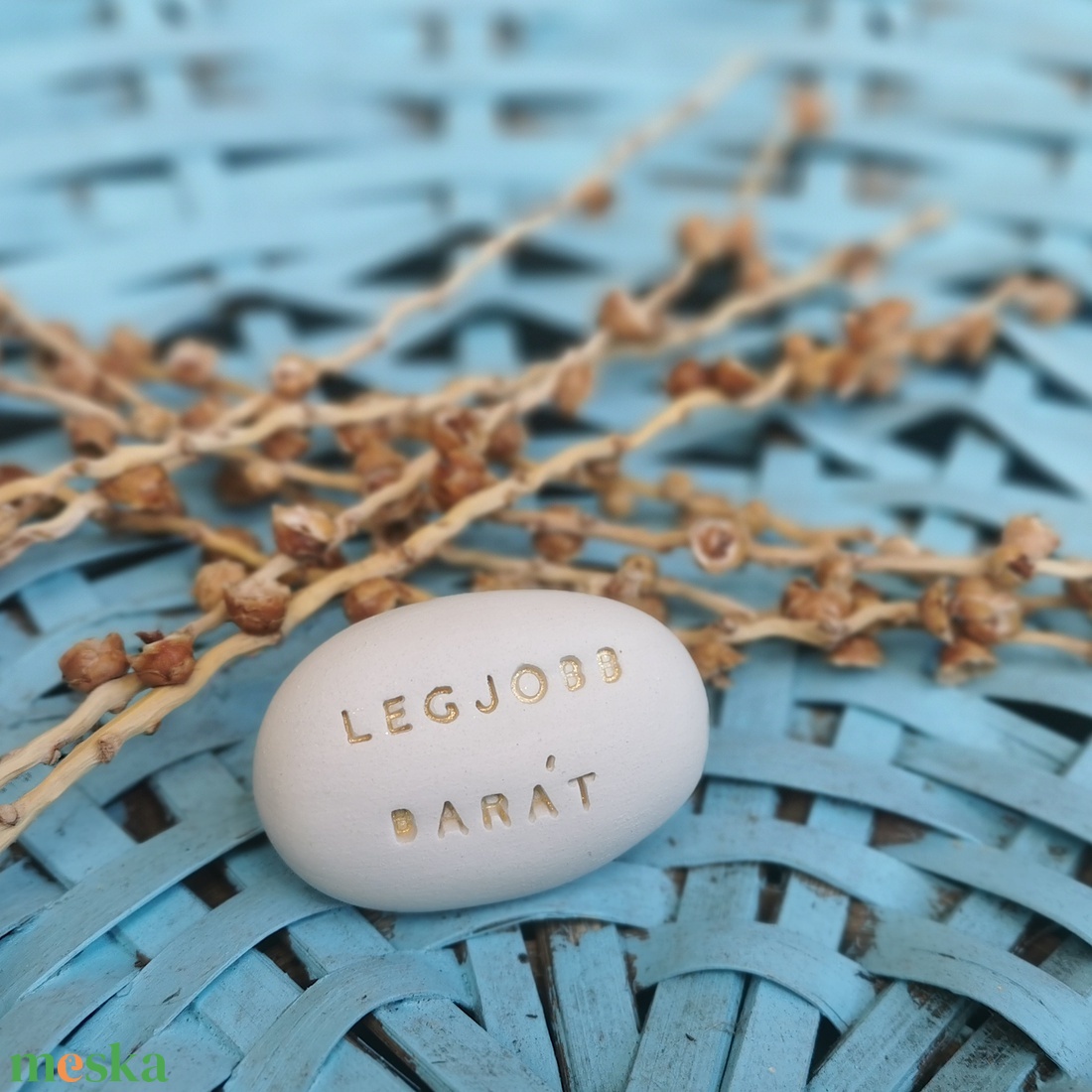 LEGJOBB BARÁT - Kerámia Varázskavics üzenettel, motivációs felirattal - esküvő - emlék & ajándék - köszönőajándék - Meska.hu