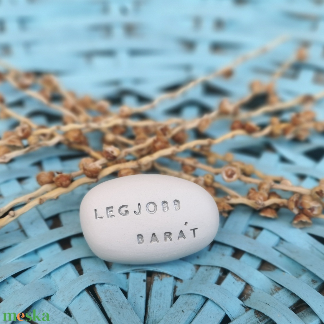 LEGJOBB BARÁT - Kerámia Varázskavics üzenettel, motivációs felirattal - esküvő - emlék & ajándék - köszönőajándék - Meska.hu
