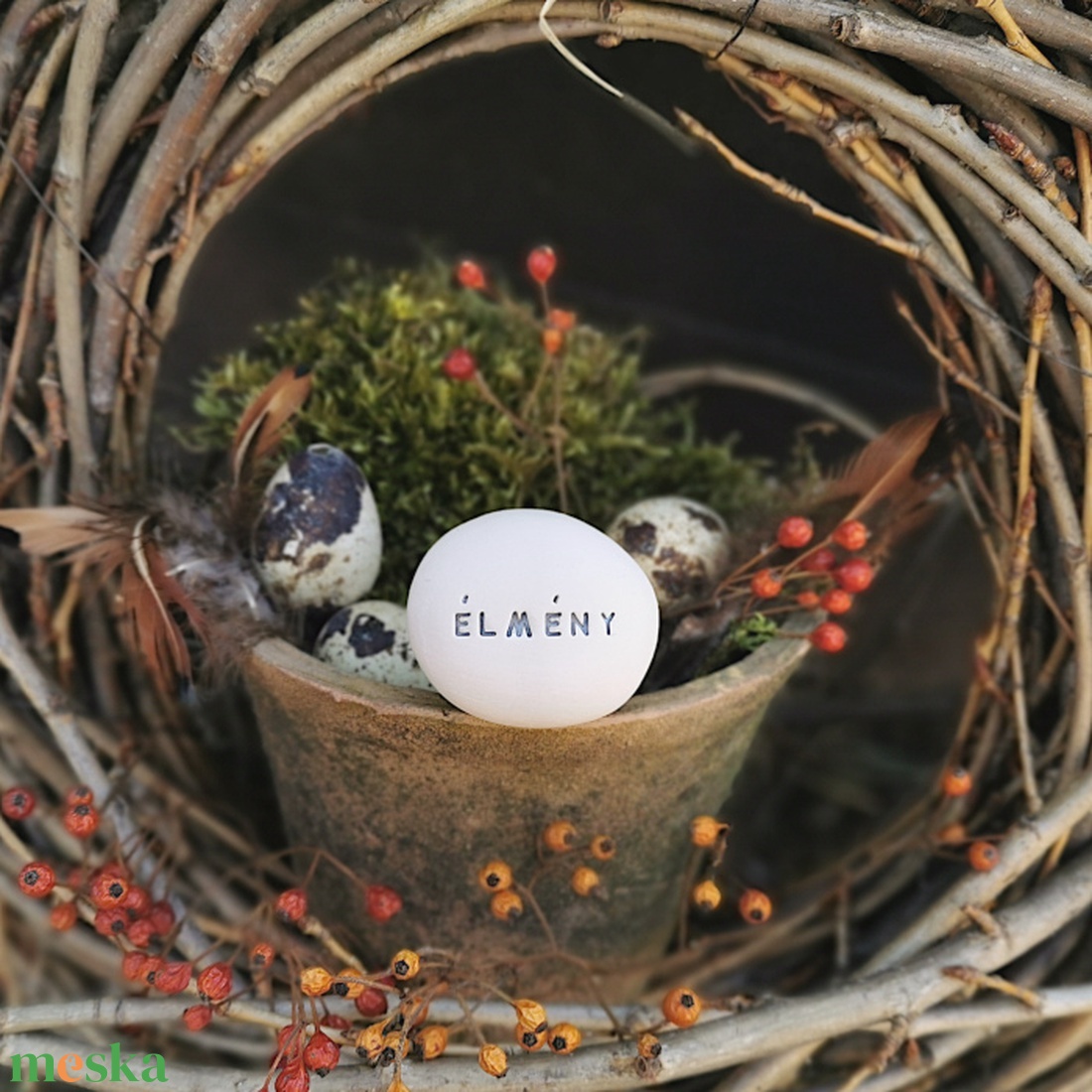 ÉLMÉNY - Kerámia Varázskavics üzenettel, motivációs felirattal - esküvő - emlék & ajándék - köszönőajándék - Meska.hu