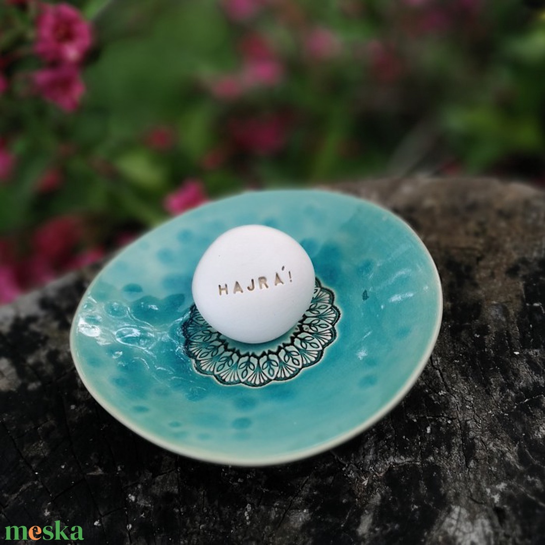 HAJRÁ! - Kerámia Varázskavics üzenettel, motivációs felirattal - esküvő - emlék & ajándék - köszönőajándék - Meska.hu