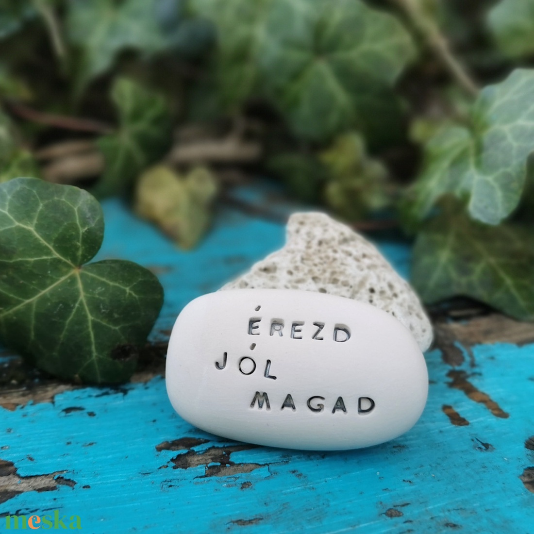 ÉREZD JÓL MAGAD - Kerámia Varázskavics üzenettel, motivációs felirattal - esküvő - emlék & ajándék - köszönőajándék - Meska.hu