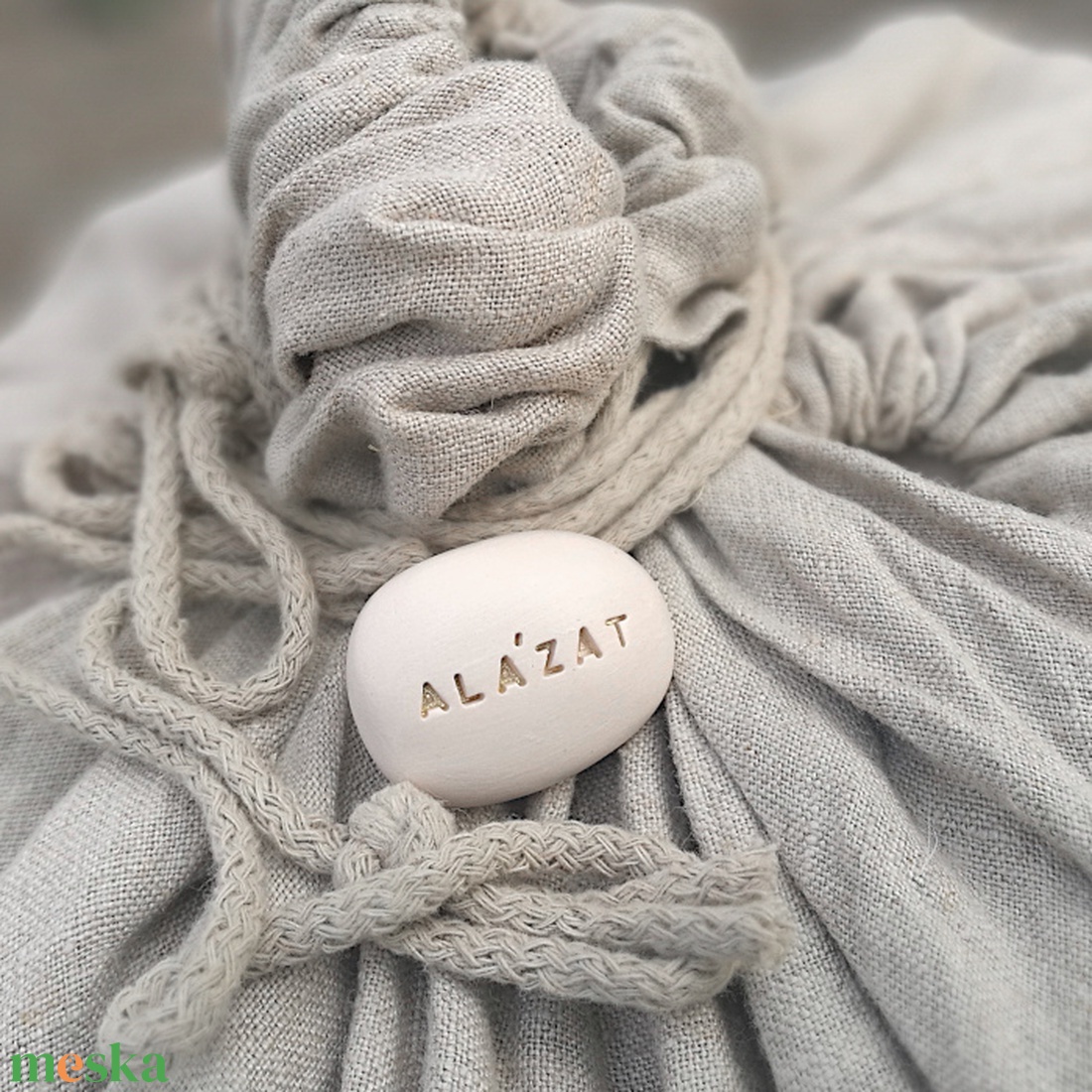 ALÁZAT - Kerámia Varázskavics üzenettel, motivációs felirattal - esküvő - emlék & ajándék - köszönőajándék - Meska.hu