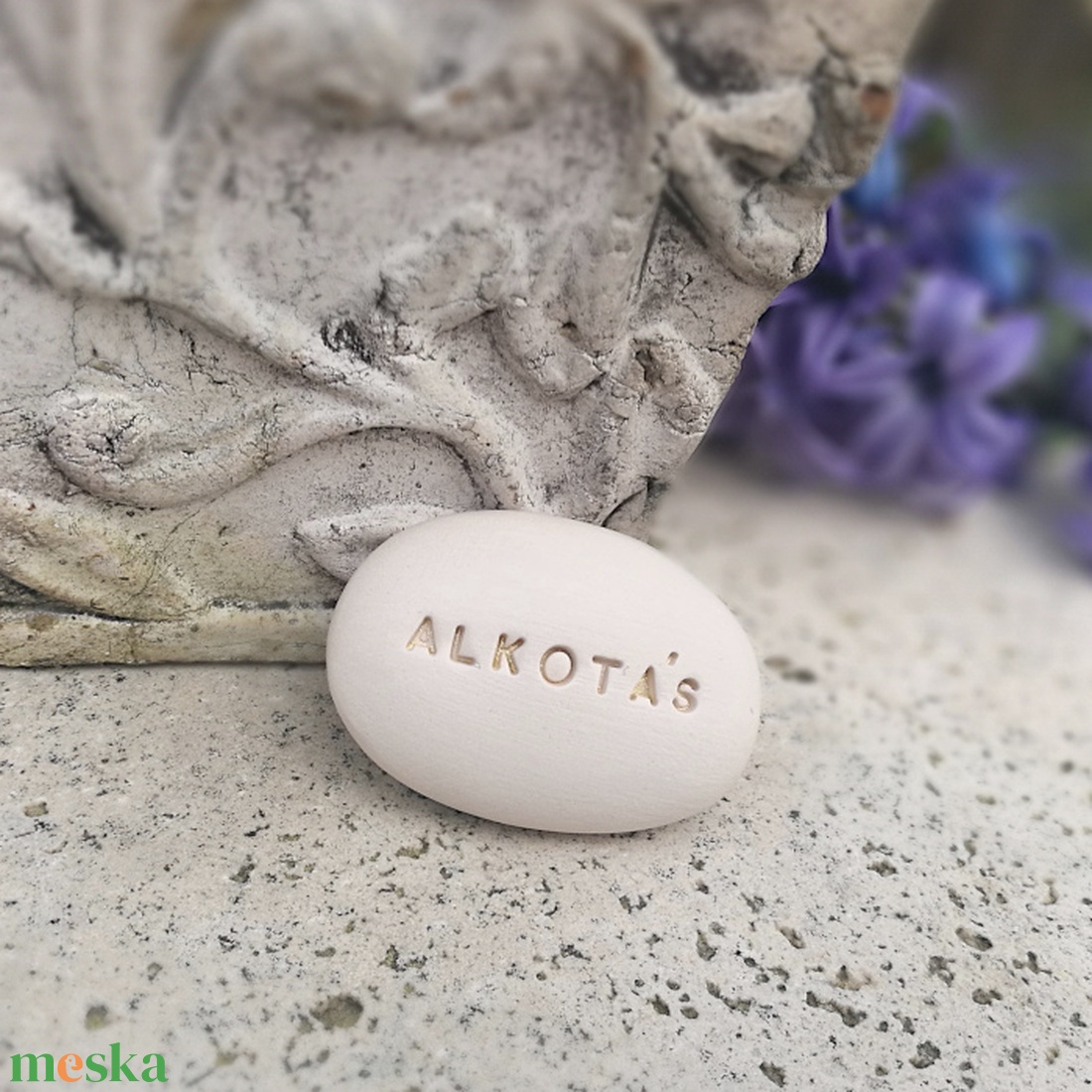 ALKOTÁS - Kerámia Varázskavics üzenettel, motivációs felirattal - esküvő - emlék & ajándék - köszönőajándék - Meska.hu