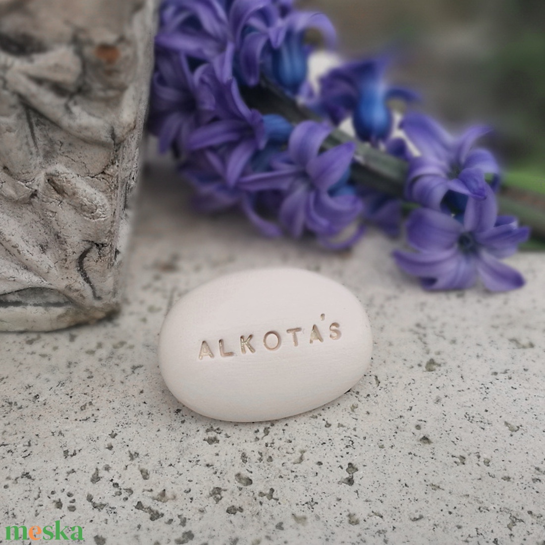 ALKOTÁS - Kerámia Varázskavics üzenettel, motivációs felirattal - esküvő - emlék & ajándék - köszönőajándék - Meska.hu