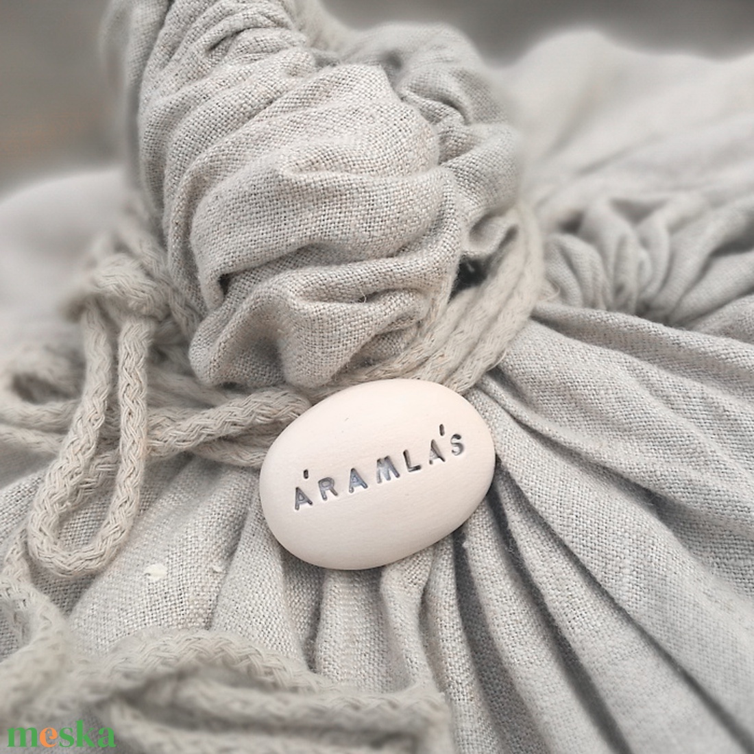 ÁRAMLÁS - Kerámia Varázskavics üzenettel, motivációs felirattal - esküvő - emlék & ajándék - köszönőajándék - Meska.hu