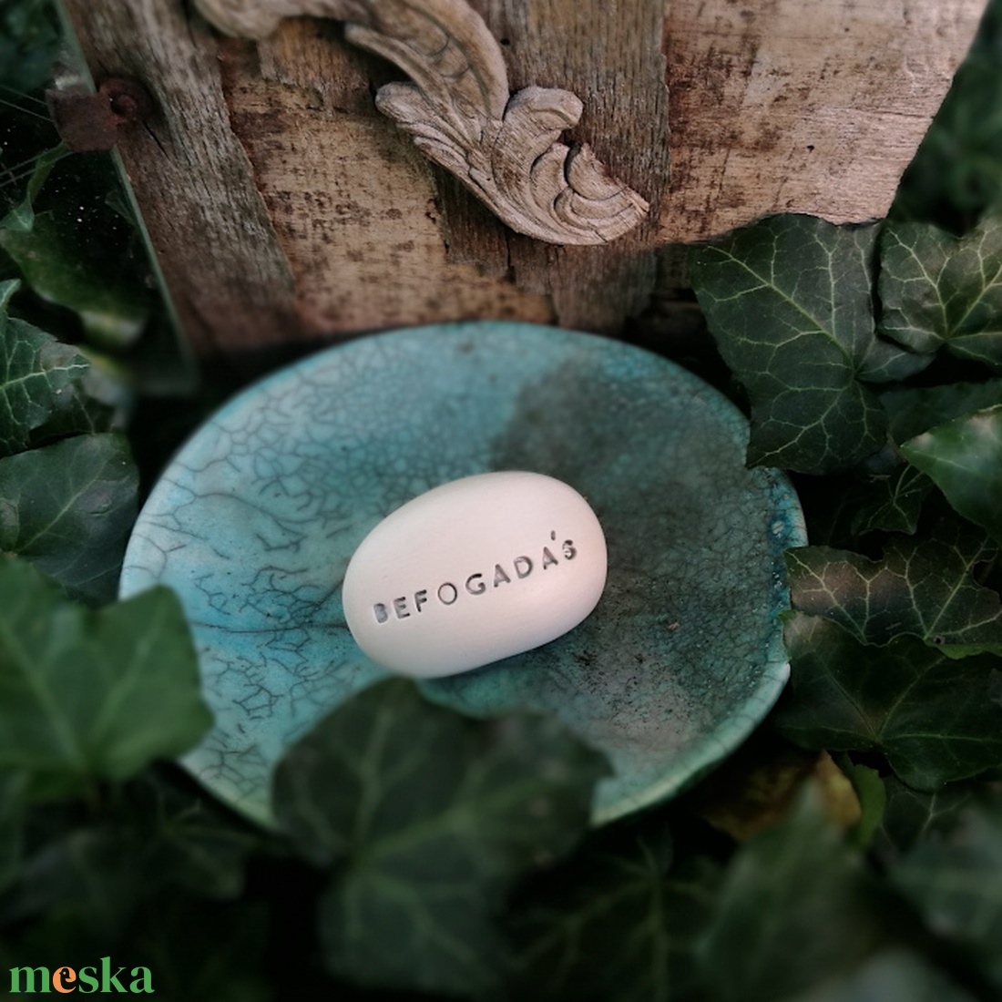 BEFOGADÁS - Kerámia Varázskavics üzenettel, motivációs felirattal - esküvő - emlék & ajándék - köszönőajándék - Meska.hu