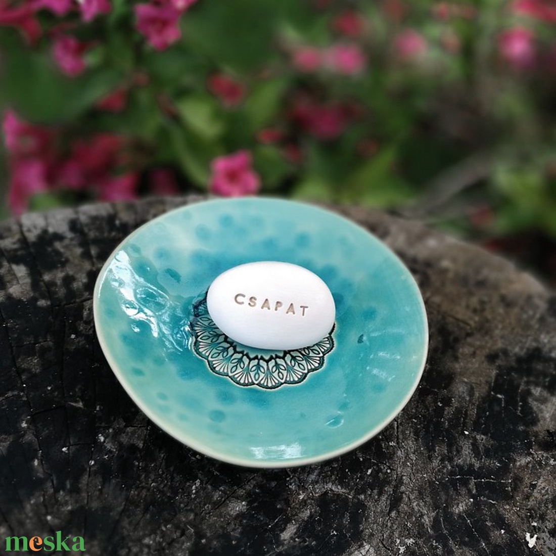 CSAPAT - Kerámia Varázskavics üzenettel, motivációs felirattal - esküvő - emlék & ajándék - köszönőajándék - Meska.hu