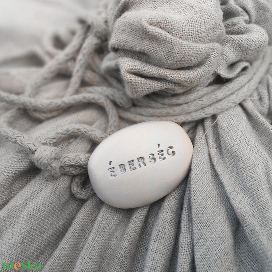 ÉBERSÉG - Kerámia Varázskavics üzenettel, motivációs felirattal - esküvő - emlék & ajándék - köszönőajándék - Meska.hu