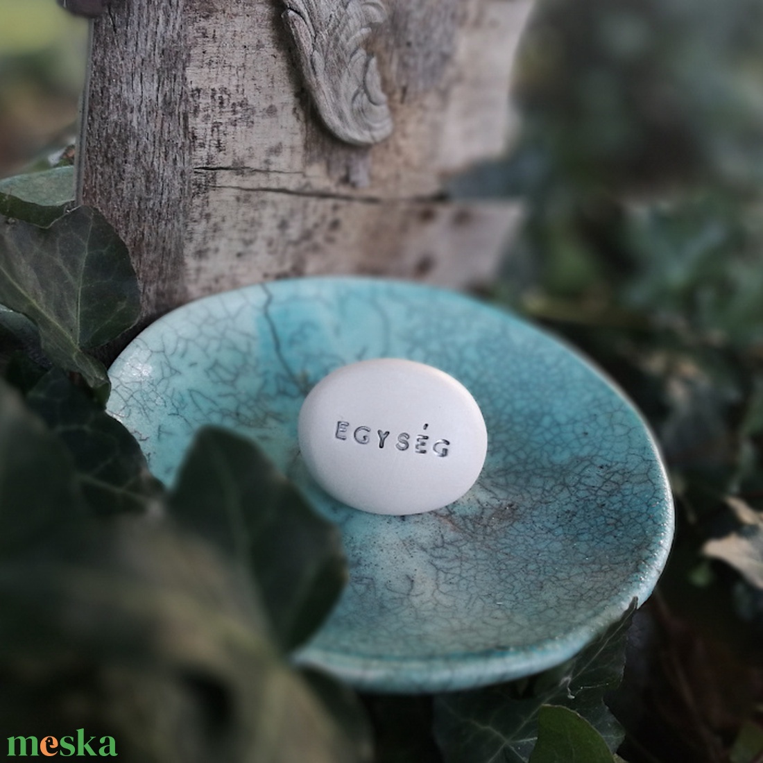 EGYSÉG - Kerámia Varázskavics üzenettel, motivációs felirattal - esküvő - emlék & ajándék - köszönőajándék - Meska.hu