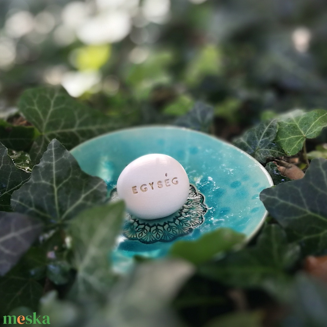 EGYSÉG - Kerámia Varázskavics üzenettel, motivációs felirattal - esküvő - emlék & ajándék - köszönőajándék - Meska.hu