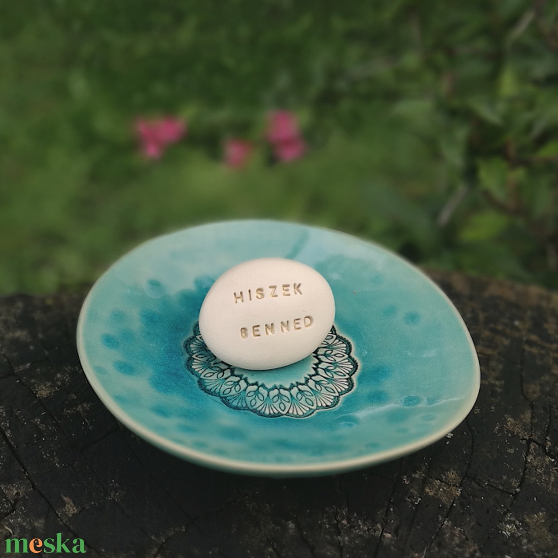 HISZEK BENNED - Kerámia Varázskavics üzenettel, motivációs felirattal - esküvő - emlék & ajándék - köszönőajándék - Meska.hu