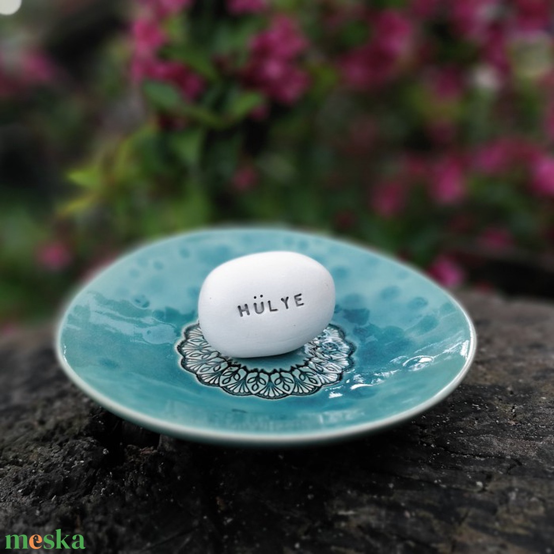 HÜLYE - Kerámia Varázskavics üzenettel, motivációs felirattal - esküvő - emlék & ajándék - köszönőajándék - Meska.hu