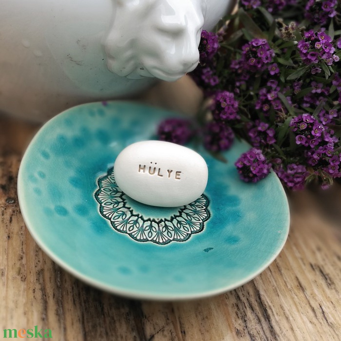 HÜLYE - Kerámia Varázskavics üzenettel, motivációs felirattal - esküvő - emlék & ajándék - köszönőajándék - Meska.hu