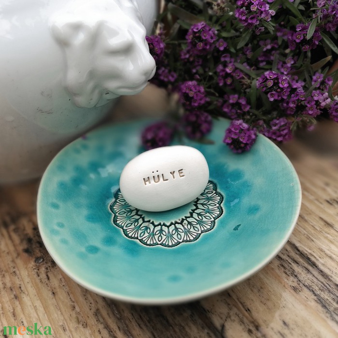 HÜLYE - Kerámia Varázskavics üzenettel, motivációs felirattal - esküvő - emlék & ajándék - köszönőajándék - Meska.hu