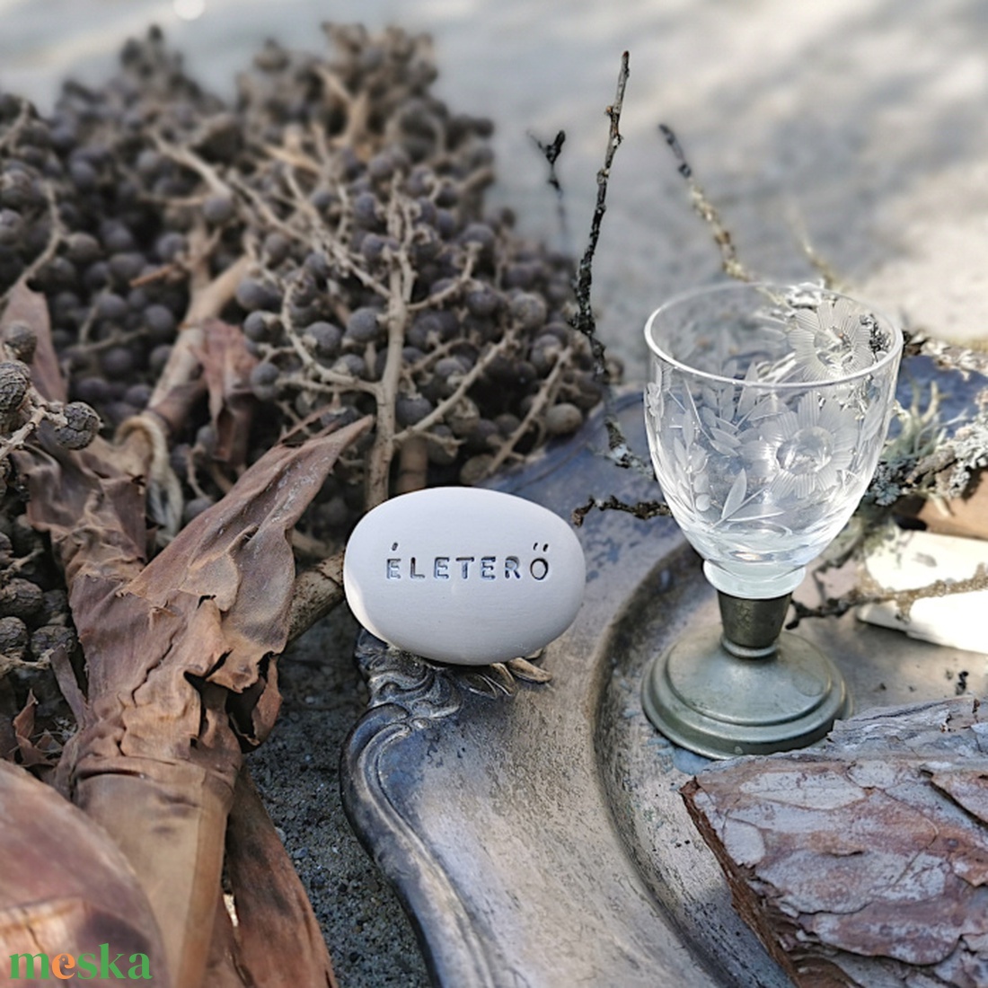 ÉLETERŐ - Kerámia Varázskavics üzenettel, motivációs felirattal - esküvő - emlék & ajándék - köszönőajándék - Meska.hu