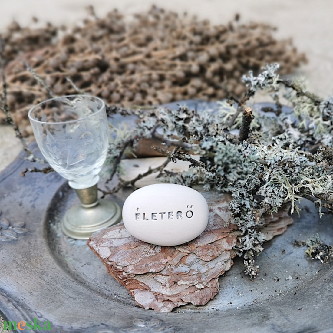 ÉLETERŐ - Kerámia Varázskavics üzenettel, motivációs felirattal - esküvő - emlék & ajándék - köszönőajándék - Meska.hu