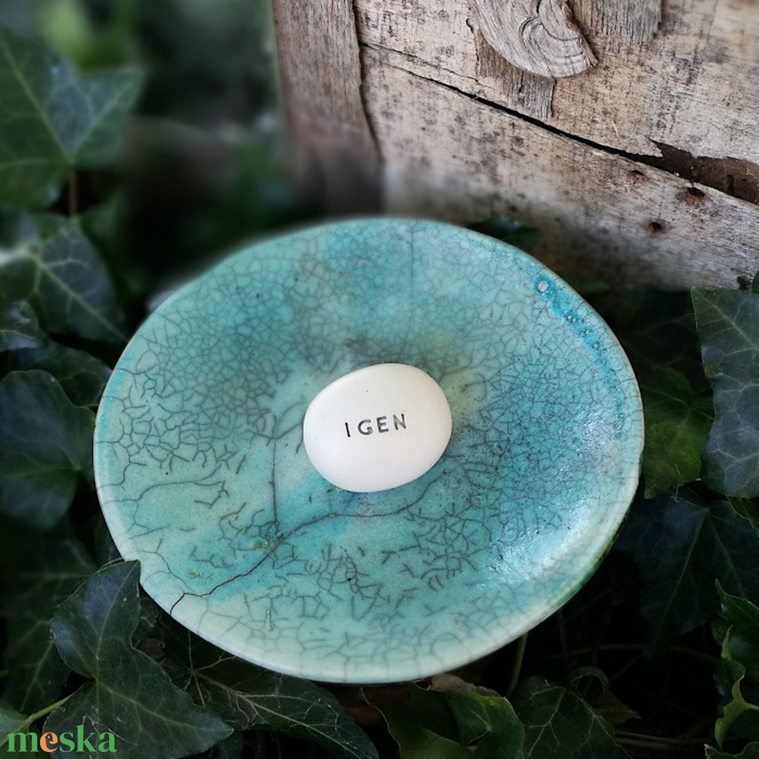 IGEN - Kerámia Varázskavics üzenettel, motivációs felirattal - esküvő - emlék & ajándék - köszönőajándék - Meska.hu