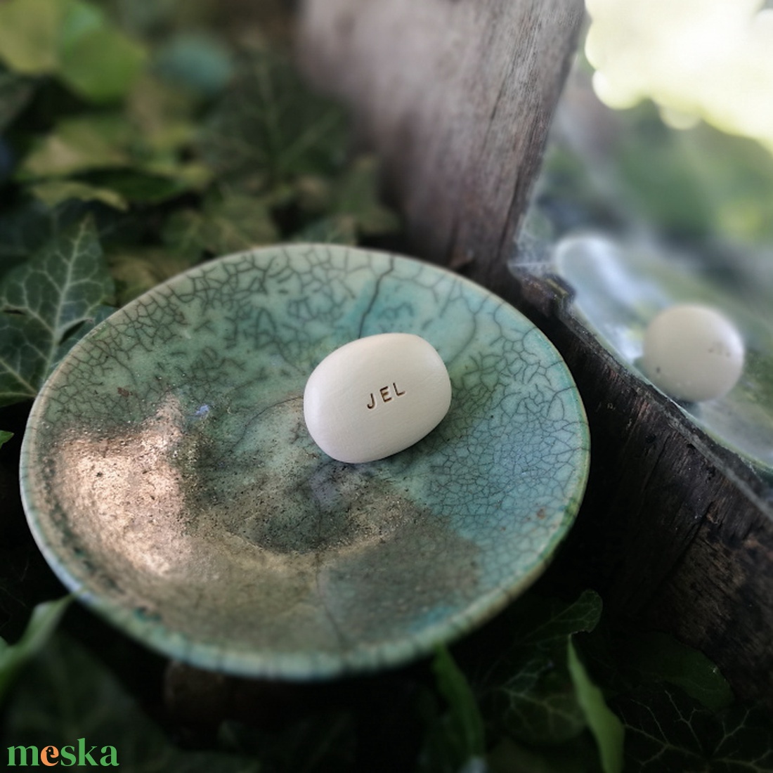 JEL - Kerámia Varázskavics üzenettel, motivációs felirattal - esküvő - emlék & ajándék - köszönőajándék - Meska.hu