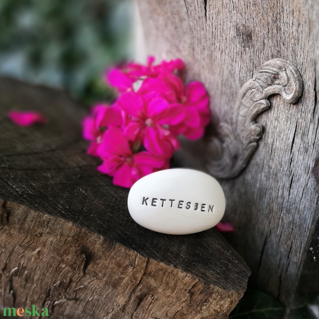 KETTESBEN - Kerámia Varázskavics kedves üzenetekkel, motivációkkal - esküvő - emlék & ajándék - nászajándék - nászajándék gyűjtők - Meska.hu