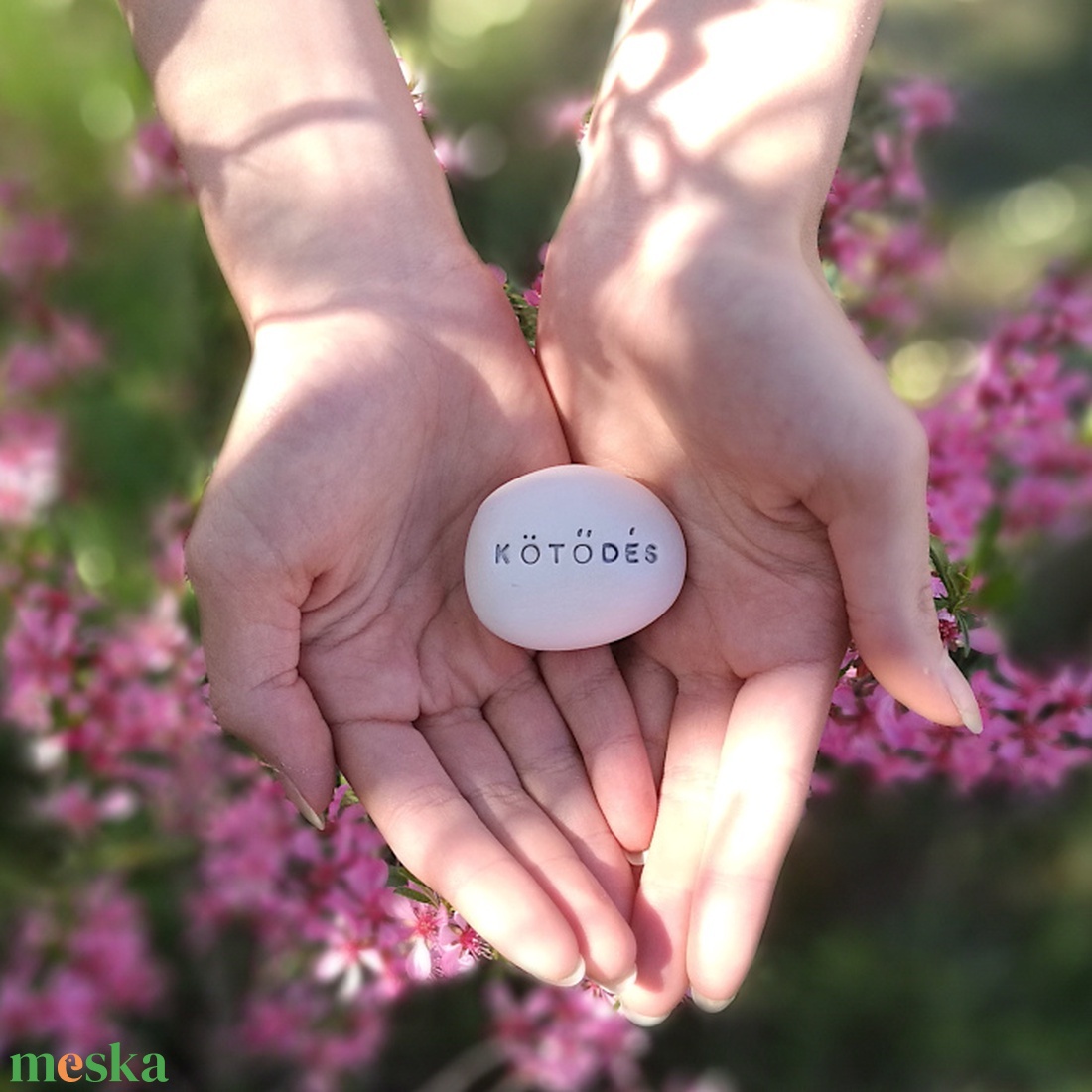 KÖTŐDÉS - Kerámia Varázskavics kedves üzenetekkel, motivációkkal - esküvő - emlék & ajándék - nászajándék - nászajándék gyűjtők - Meska.hu