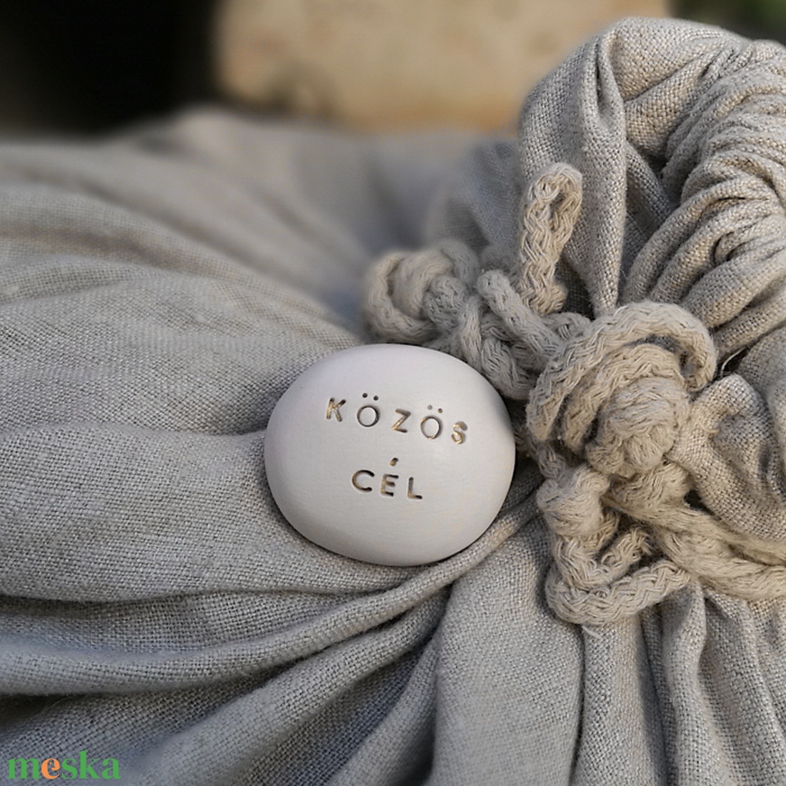 KÖZÖS CÉL - Kerámia Varázskavics kedves üzenetekkel, motivációkkal - esküvő - emlék & ajándék - nászajándék - nászajándék gyűjtők - Meska.hu