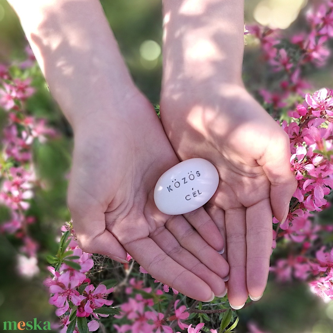 KÖZÖS CÉL - Kerámia Varázskavics kedves üzenetekkel, motivációkkal - esküvő - emlék & ajándék - nászajándék - nászajándék gyűjtők - Meska.hu