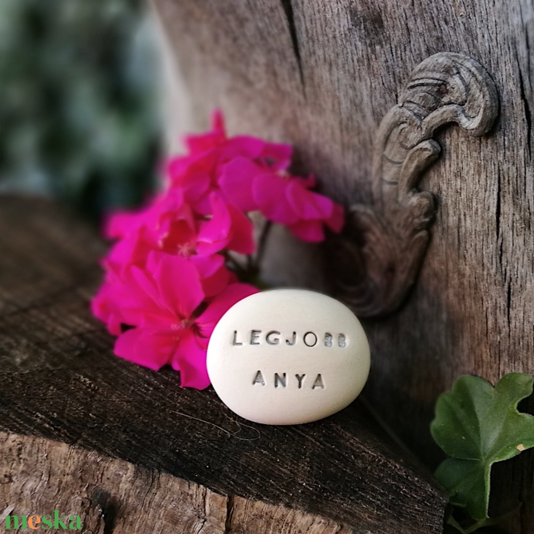 LEGJOBB ANYA - Kerámia Varázskavics üzenettel, motivációs felirattal - esküvő - emlék & ajándék - köszönőajándék - Meska.hu
