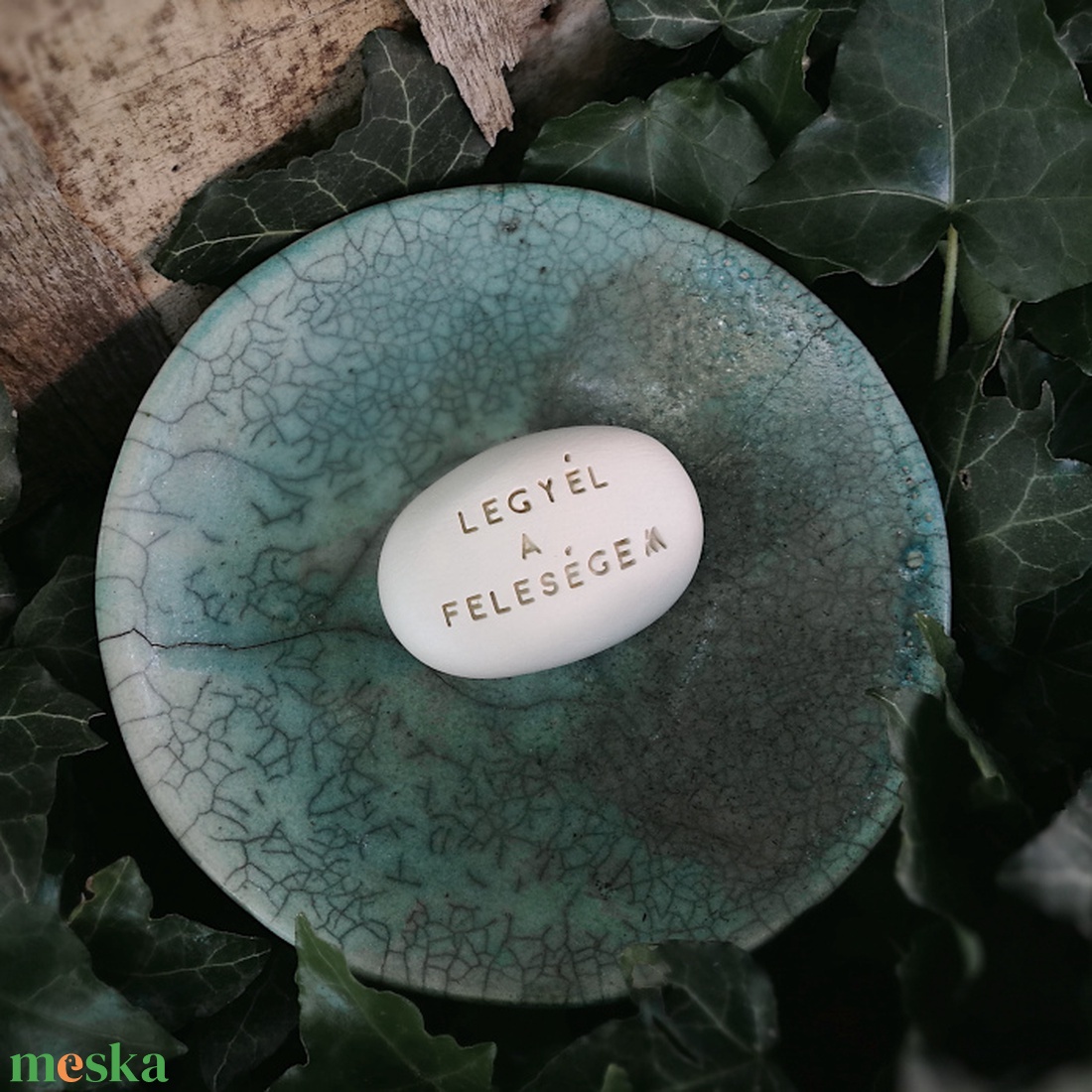 LEGYÉL A FELESÉGEM - Kerámia Varázskavics kedves üzenetekkel, motivációkkal - esküvő - emlék & ajándék - nászajándék - nászajándék gyűjtők - Meska.hu