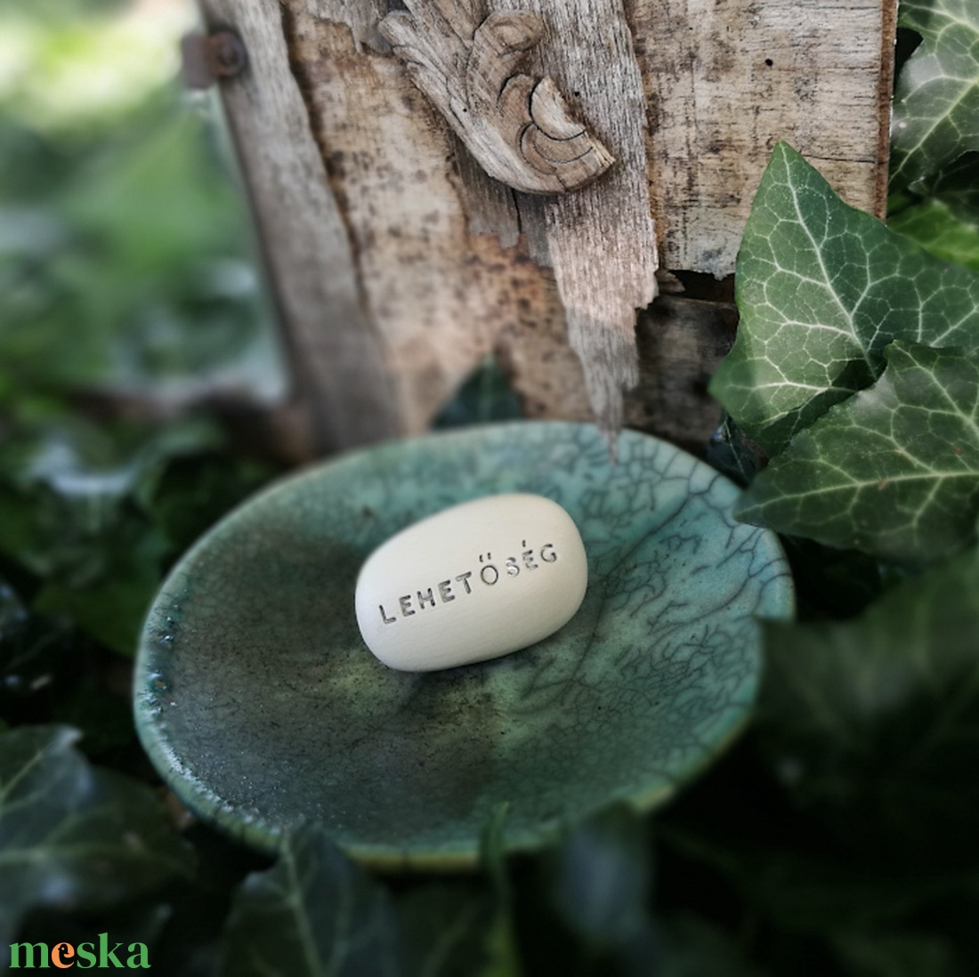 LEHETŐSÉG - Kerámia Varázskavics üzenettel, motivációs felirattal - esküvő - emlék & ajándék - köszönőajándék - Meska.hu