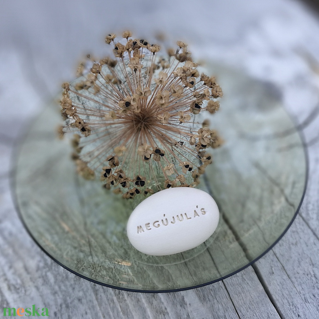 MEGÚJULÁS - Kerámia Varázskavics üzenettel, motivációs felirattal - esküvő - emlék & ajándék - köszönőajándék - Meska.hu