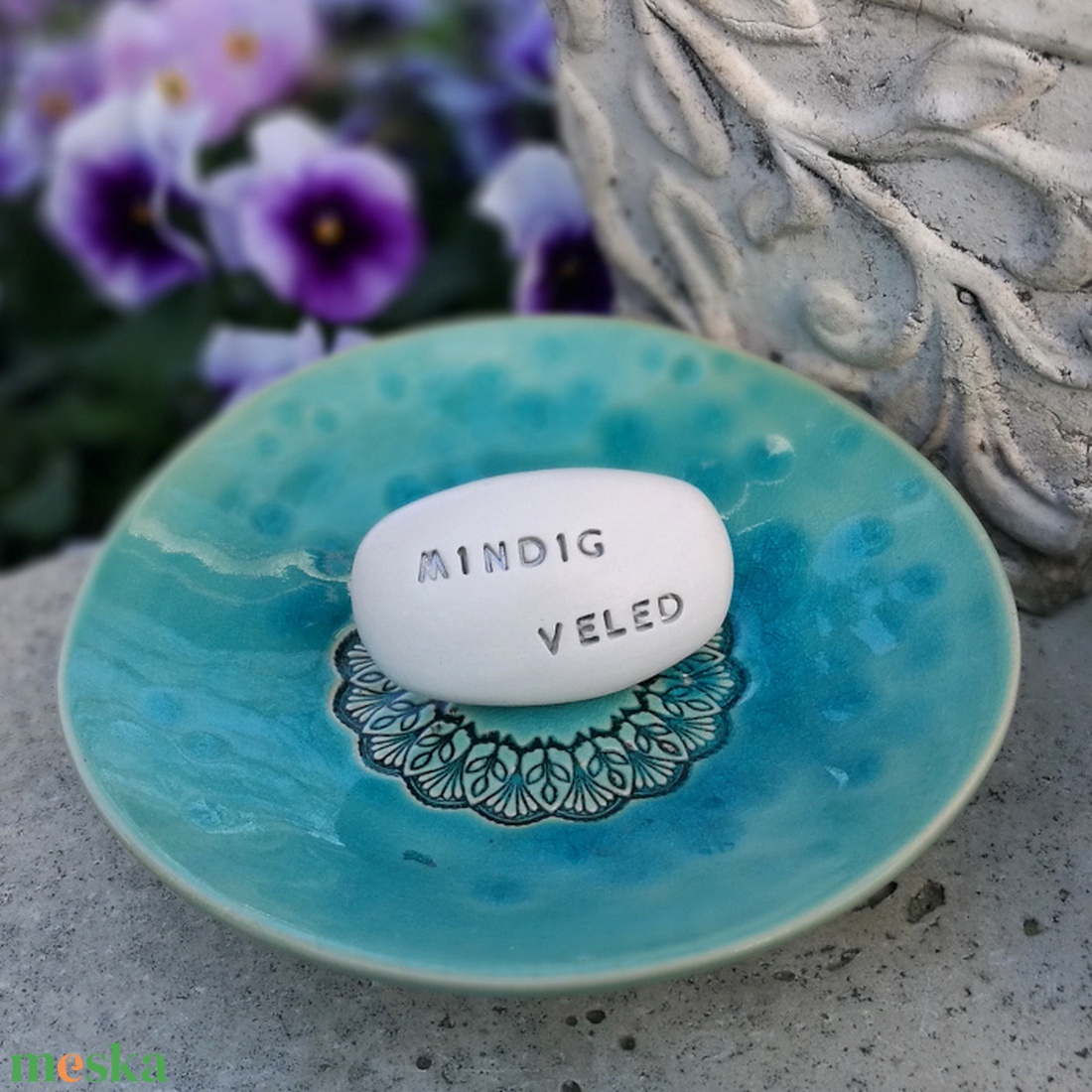 MINDIG VELED - Kerámia Varázskavics kedves üzenetekkel, motivációkkal - esküvő - emlék & ajándék - nászajándék - nászajándék gyűjtők - Meska.hu