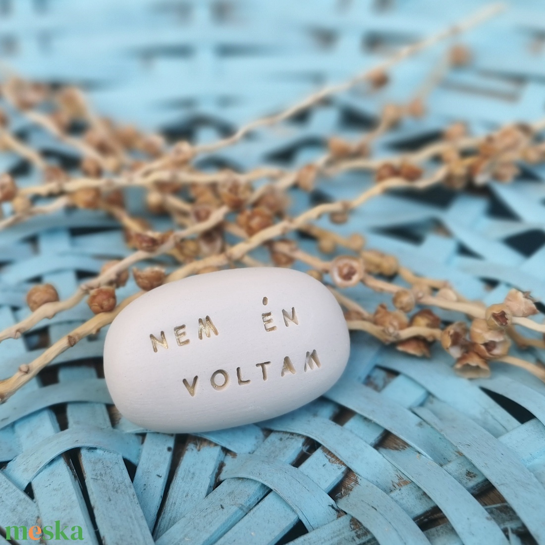 NEM ÉN VOLTAM - Kerámia Varázskavics üzenettel, motivációs felirattal - esküvő - emlék & ajándék - köszönőajándék - Meska.hu