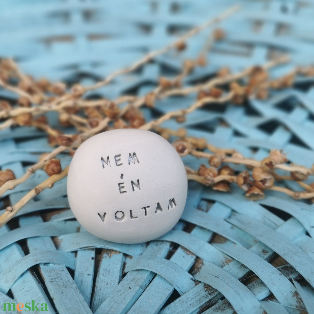 NEM ÉN VOLTAM - Kerámia Varázskavics üzenettel, motivációs felirattal - esküvő - emlék & ajándék - köszönőajándék - Meska.hu