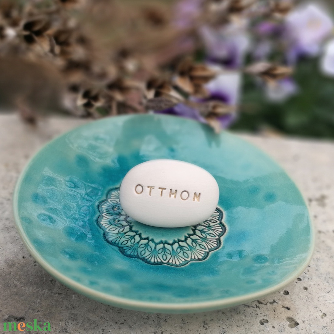 OTTHON - Kerámia Varázskavics üzenettel, motivációs felirattal - esküvő - emlék & ajándék - köszönőajándék - Meska.hu