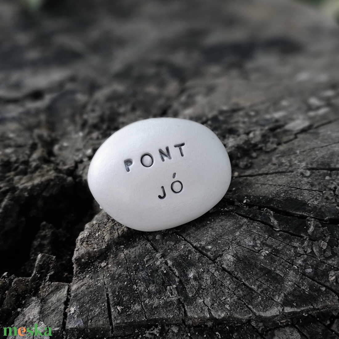 PONT JÓ - Kerámia Varázskavics pozitív üzenettel, kedves emlék, ajándék minden alkalomra - esküvő - emlék & ajándék - köszönőajándék - Meska.hu