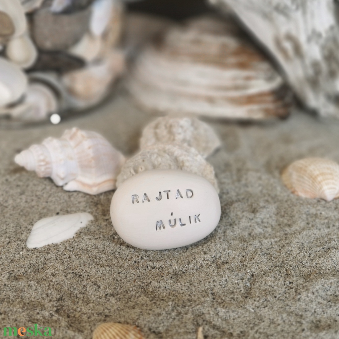 RAJTAD MÚLIK - Kerámia Varázskavics üzenettel, motivációs felirattal - esküvő - emlék & ajándék - köszönőajándék - Meska.hu