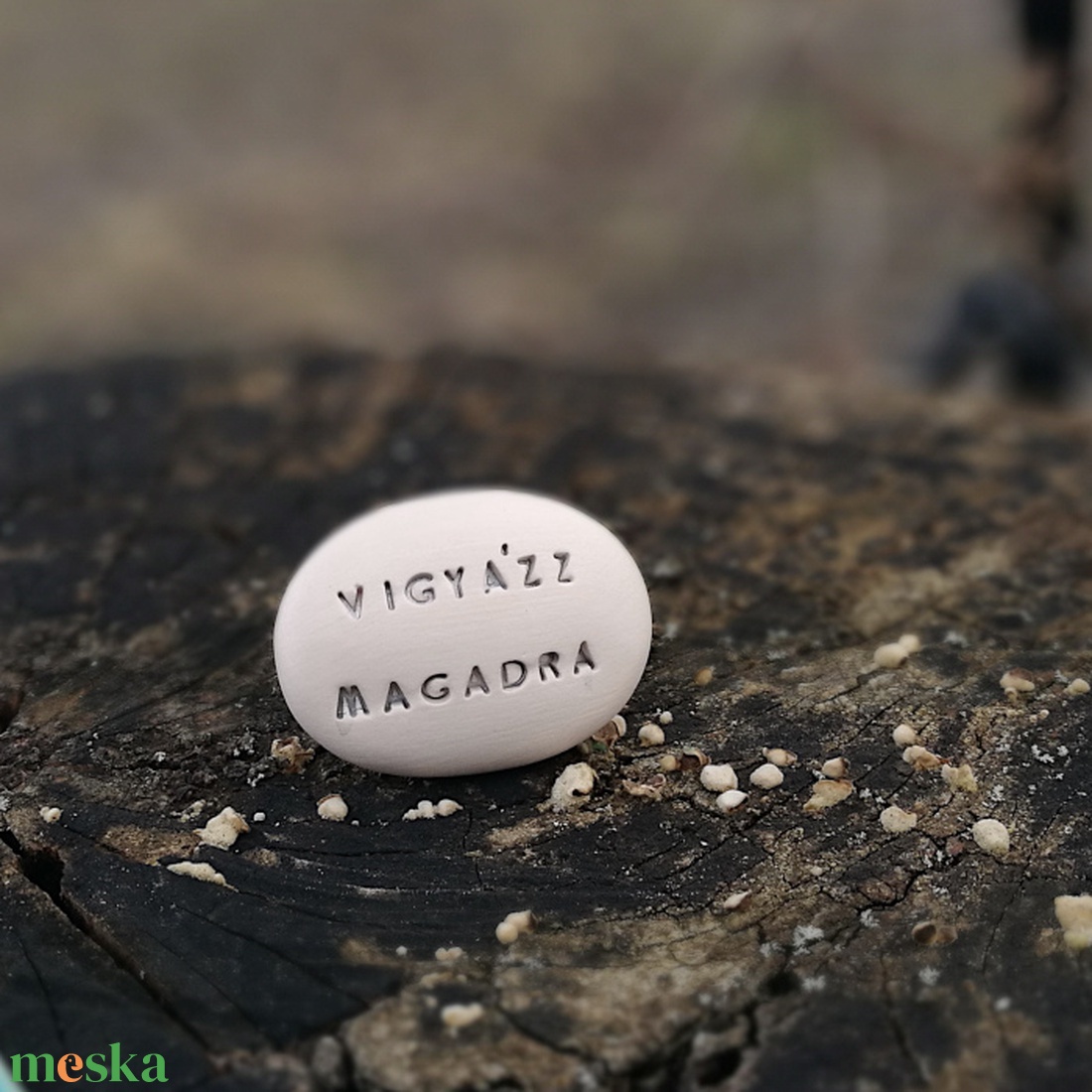 VIGYÁZZ MAGADRA - Kerámia Varázskavics kedves üzenetekkel, motivációkkal - esküvő - emlék & ajándék - nászajándék - nászajándék gyűjtők - Meska.hu
