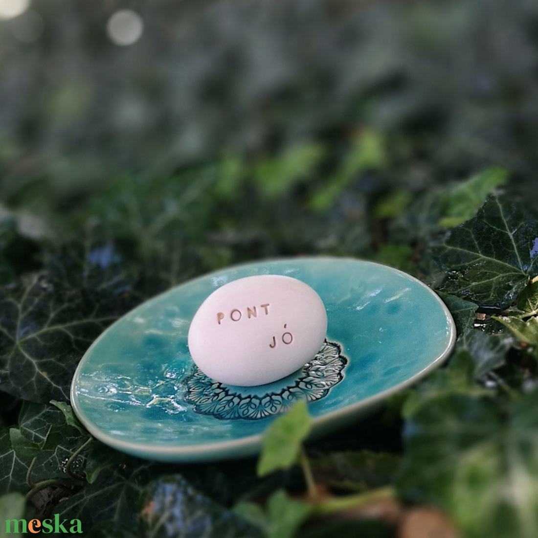 PONT JÓ - Kerámia Varázskavics pozitív üzenettel, kedves emlék, ajándék minden alkalomra - esküvő - emlék & ajándék - köszönőajándék - Meska.hu