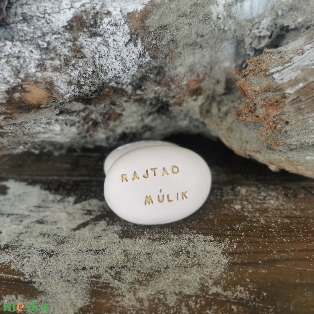 RAJTAD MÚLIK - Kerámia Varázskavics üzenettel, motivációs felirattal - esküvő - emlék & ajándék - köszönőajándék - Meska.hu