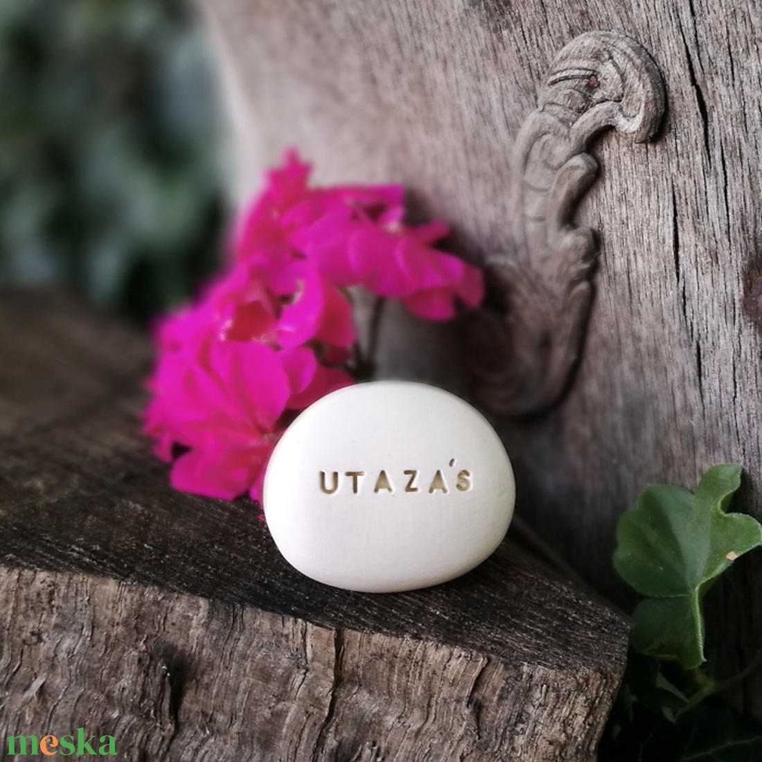 UTAZÁS - Kerámia Varázskavics kedves üzenetekkel, motivációkkal - esküvő - emlék & ajándék - nászajándék - nászajándék gyűjtők - Meska.hu