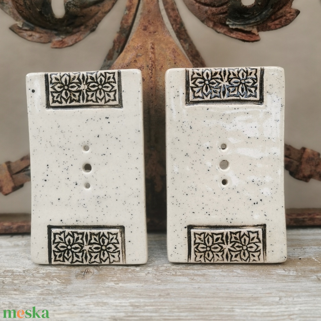 Kerámia szappantartó - krémfehér natúr színvilág - otthon & életmód - fürdőszoba - szappantartó - Meska.hu