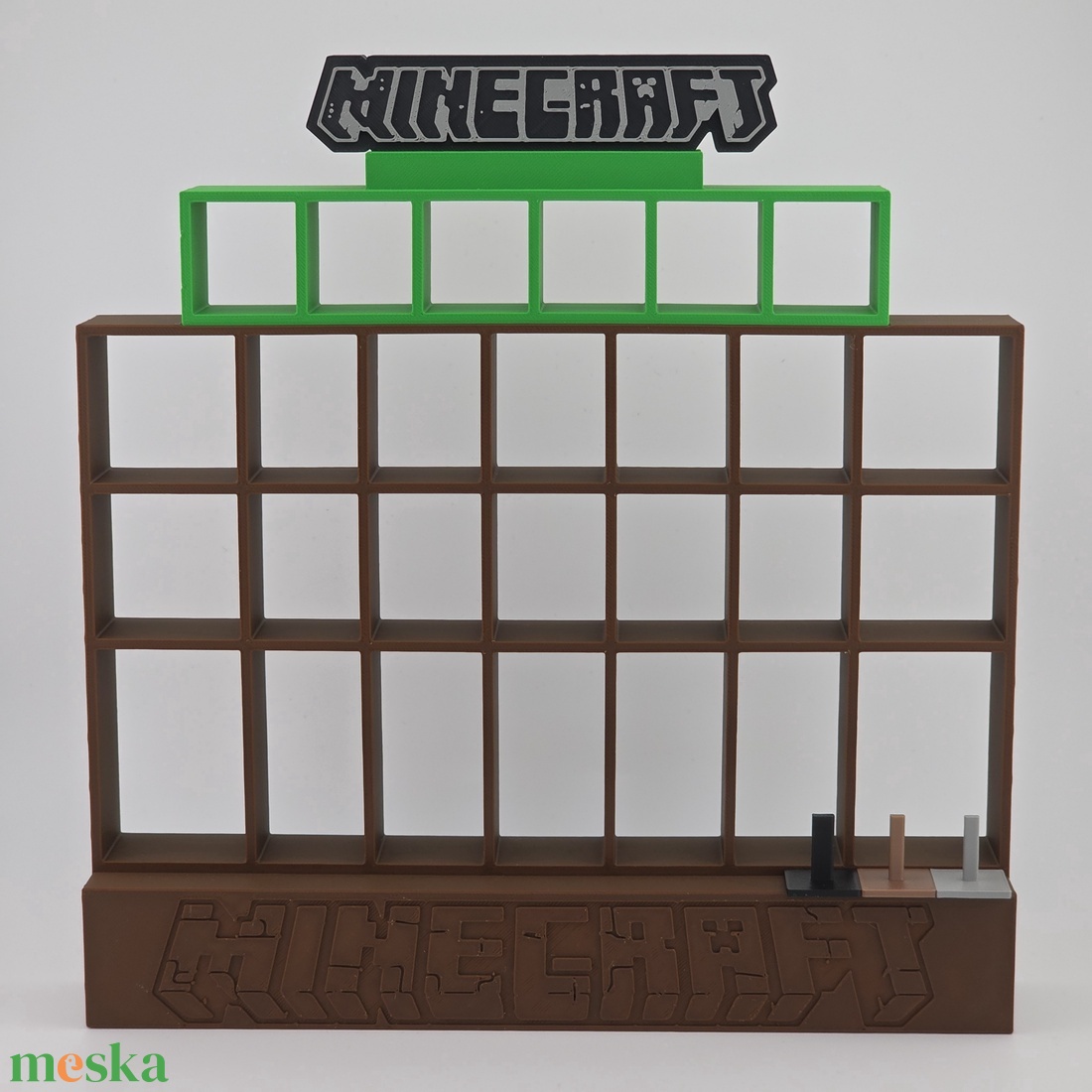 Minecraft Kinder Joy figura tartó állvány ajándék figuratalppal - otthon & életmód - tárolás & rendszerezés - íróasztali tároló - Meska.hu