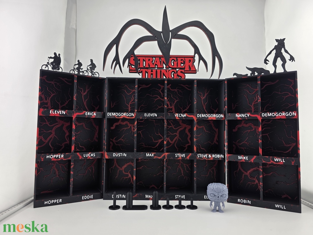 Stranger Things Kinder joy figura tartó ajándék figura talp + Vecna - otthon & életmód - dekoráció - asztal és polc dekoráció - dekorációs tál, tartó - Meska.hu