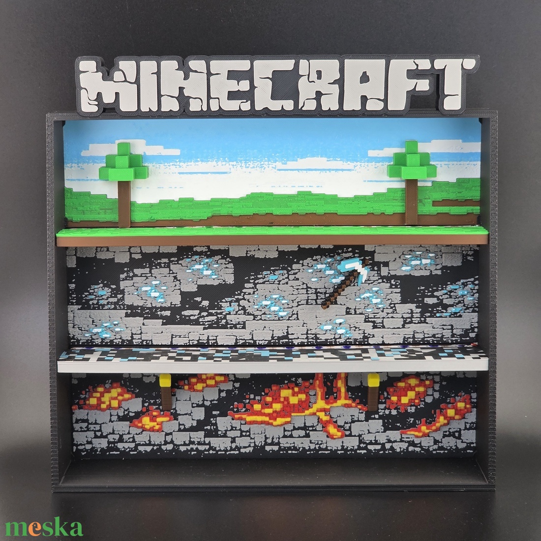 Minecraft Kinder Joy figuratartó - otthon & életmód - tárolás & rendszerezés - íróasztali tároló - Meska.hu