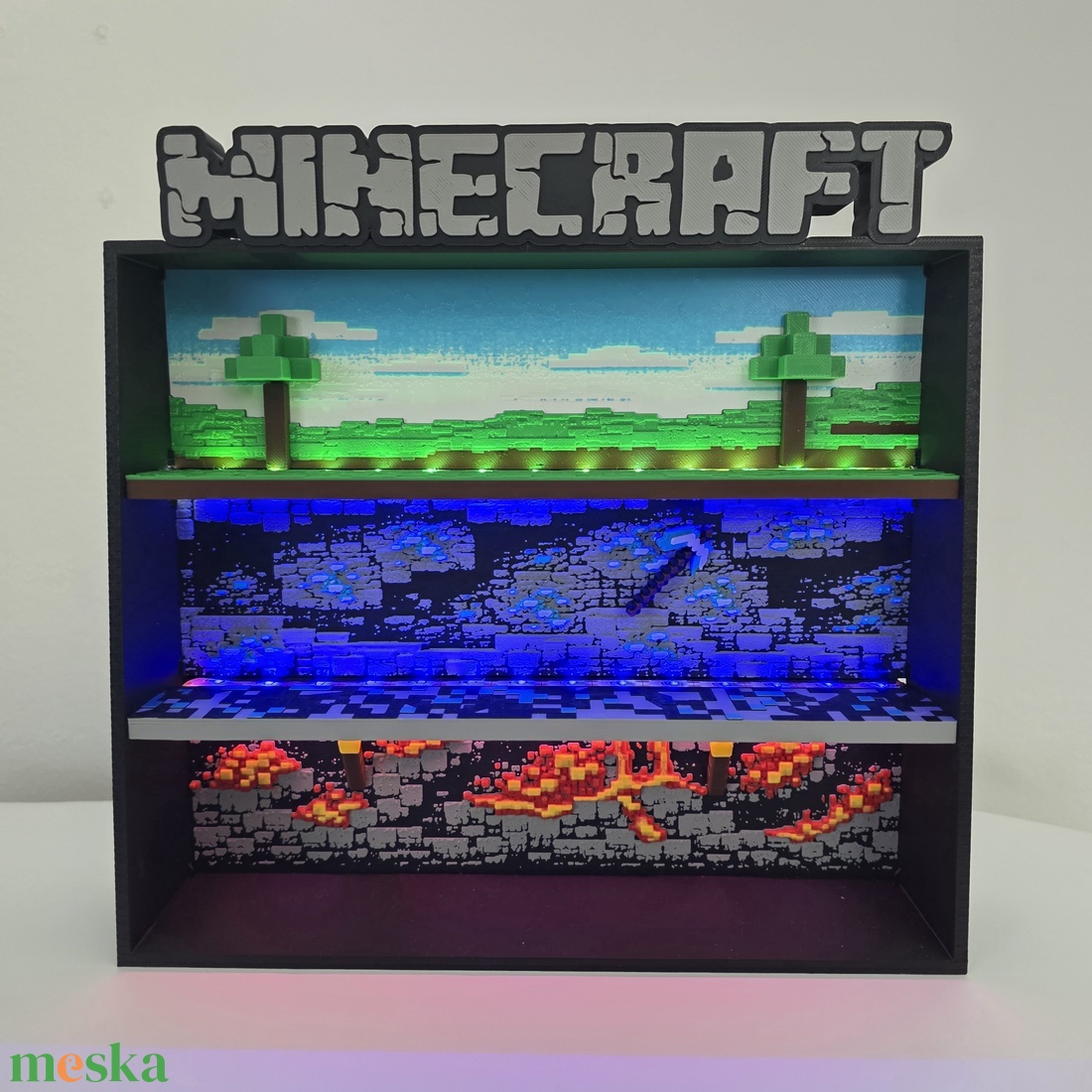 Minecraft Kinder Joy figuratartó - otthon & életmód - tárolás & rendszerezés - íróasztali tároló - Meska.hu
