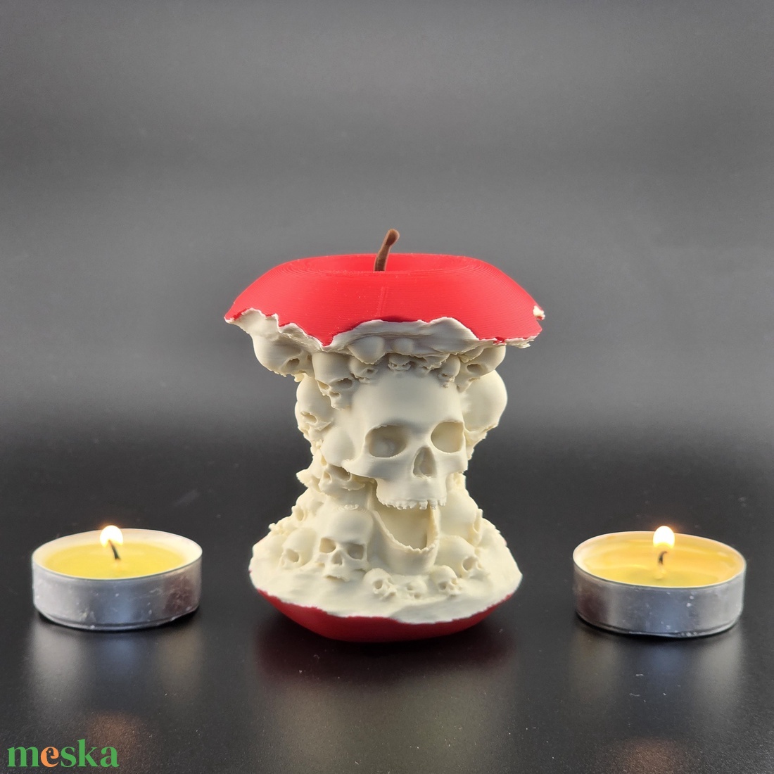 Halloween dekoráció � Koponyás almacsutka, 3D nyomtatott asztali dísz - otthon & életmód - dekoráció - halloween - halloweeni dekoráció - Meska.hu