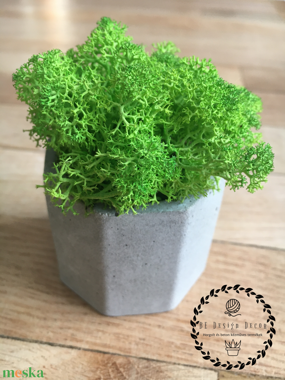 Beton mini kaspó zuzmóval - otthon & életmód - dekoráció - virágdísz és tartó - cserép & kaspó - Meska.hu